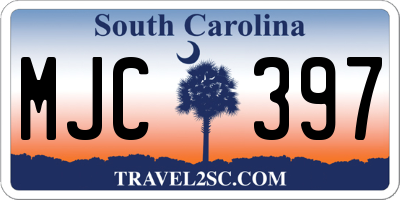 SC license plate MJC397