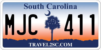 SC license plate MJC411
