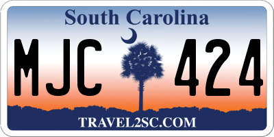 SC license plate MJC424