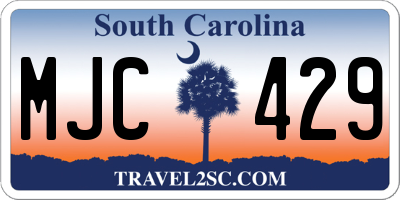 SC license plate MJC429