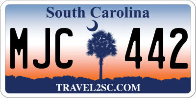 SC license plate MJC442