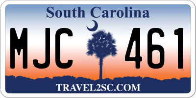 SC license plate MJC461