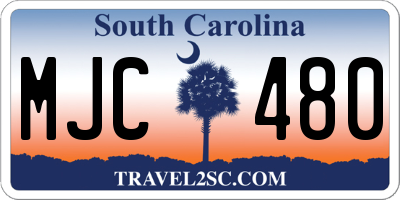 SC license plate MJC480