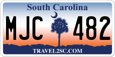 SC license plate MJC482