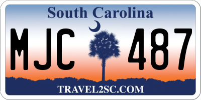 SC license plate MJC487