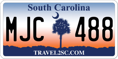 SC license plate MJC488