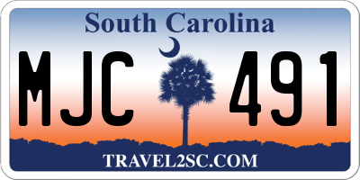 SC license plate MJC491