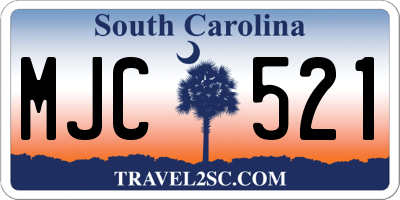 SC license plate MJC521