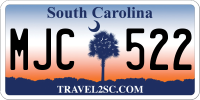SC license plate MJC522