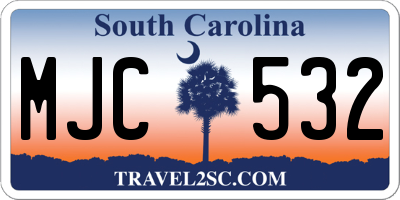 SC license plate MJC532