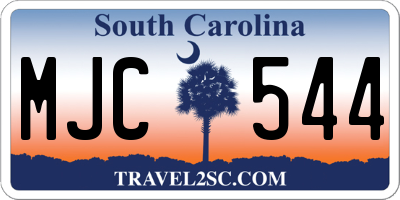 SC license plate MJC544