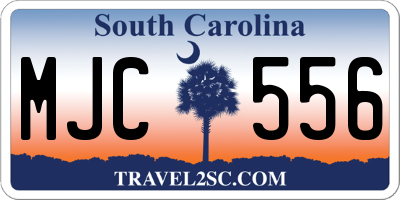 SC license plate MJC556