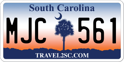 SC license plate MJC561