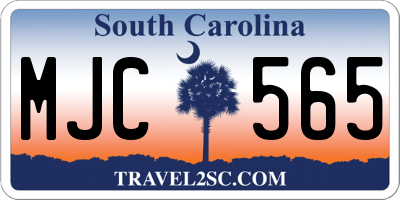 SC license plate MJC565