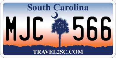 SC license plate MJC566