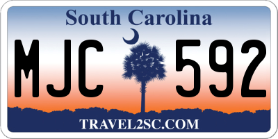 SC license plate MJC592