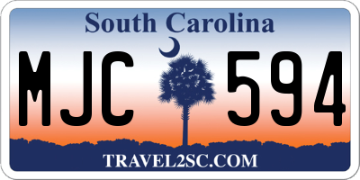SC license plate MJC594