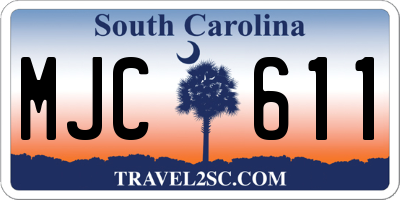 SC license plate MJC611