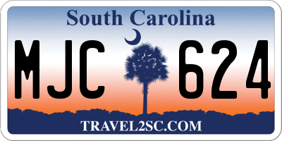 SC license plate MJC624
