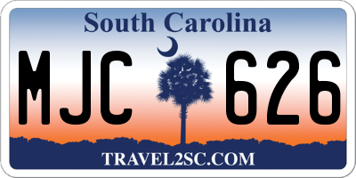 SC license plate MJC626