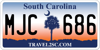 SC license plate MJC686