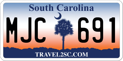 SC license plate MJC691