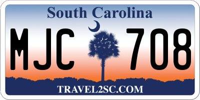SC license plate MJC708