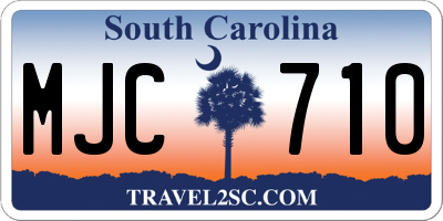 SC license plate MJC710