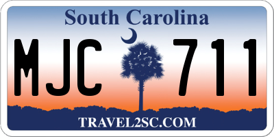 SC license plate MJC711