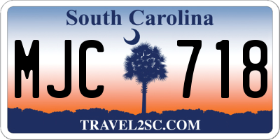 SC license plate MJC718