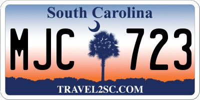 SC license plate MJC723