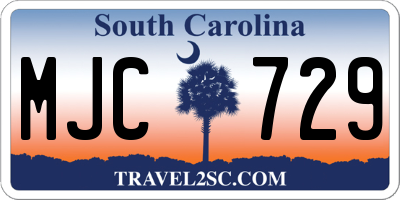 SC license plate MJC729