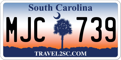 SC license plate MJC739