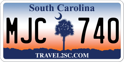 SC license plate MJC740