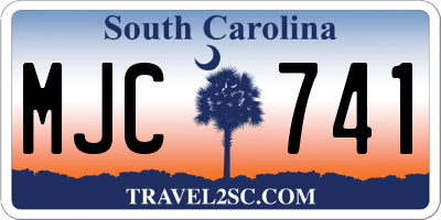 SC license plate MJC741