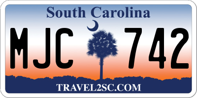 SC license plate MJC742