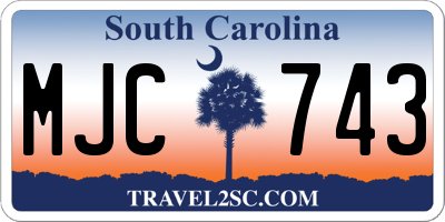 SC license plate MJC743