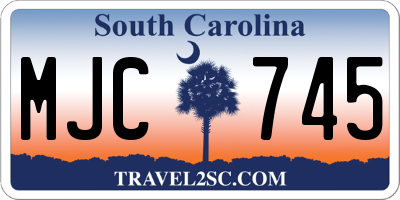 SC license plate MJC745