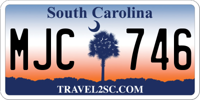 SC license plate MJC746