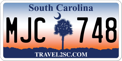 SC license plate MJC748