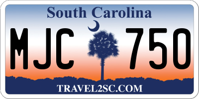 SC license plate MJC750