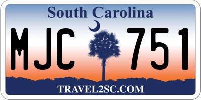 SC license plate MJC751