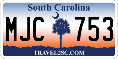 SC license plate MJC753