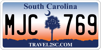 SC license plate MJC769