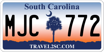 SC license plate MJC772