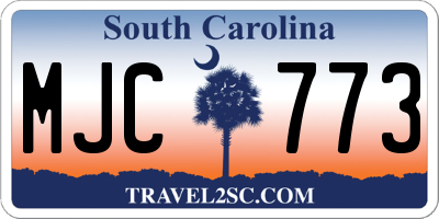 SC license plate MJC773