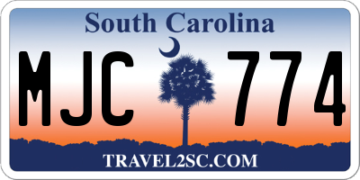 SC license plate MJC774