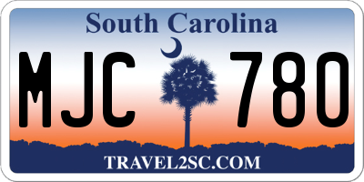 SC license plate MJC780
