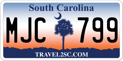 SC license plate MJC799