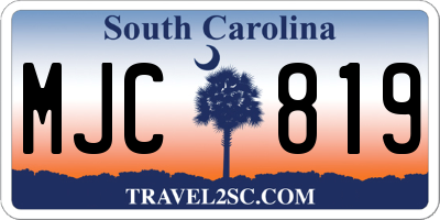 SC license plate MJC819